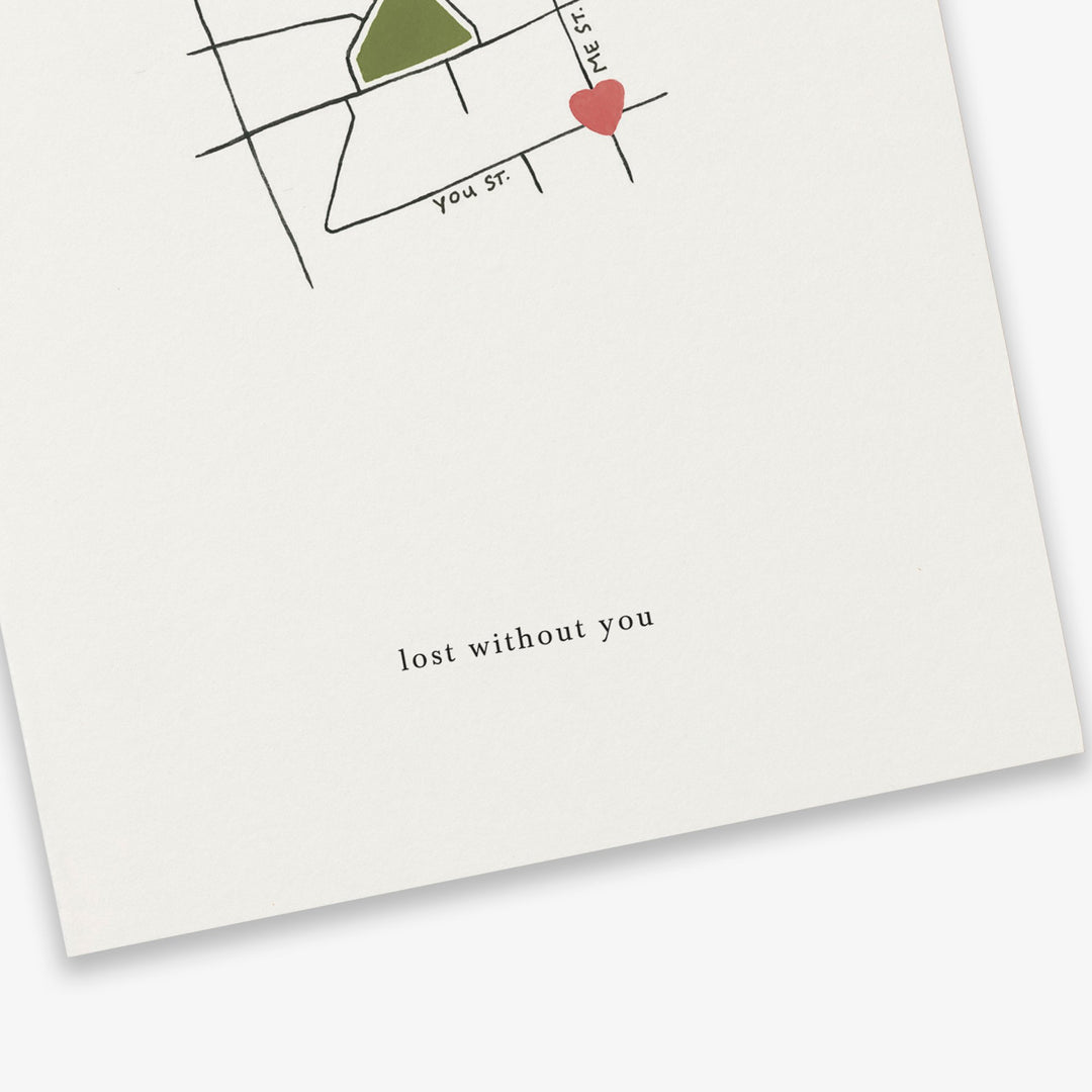 Kartotek Liebe Grußkarte Love Map bei Nauli and Stories