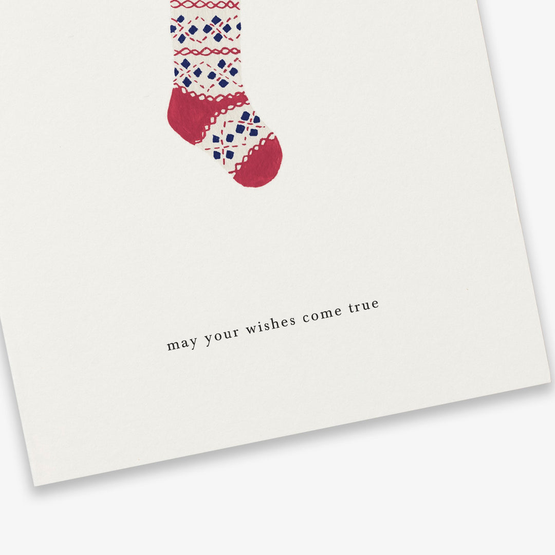 Kartotek Grußkarte Grußkarte - Weihnachtsstrumpf - Christmas Stocking bei Nauli and Stories