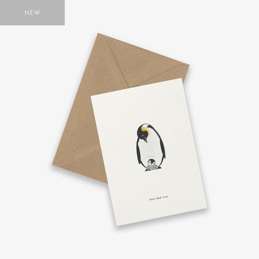 Kartotek Vater Grußkarte zum Vatertag - Best Dad ever - Pinguine bei Nauli and Stories