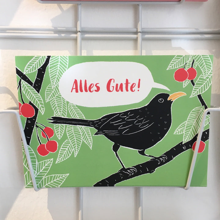 Katja Rub Grußkarte misc. Grußkarte Alles Gute! - Amsel bei Nauli and Stories