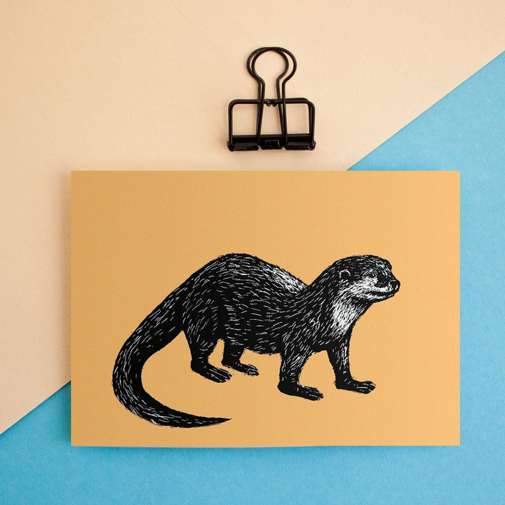 Katja Rub Tier Otter Postkarte bei Nauli and Stories