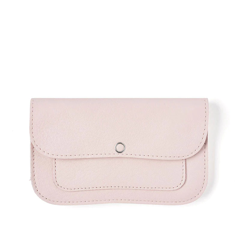 Keecie Geldbeutel aus Leder Flash Forward Wallet - puderrosa Ledergeldbörse mit Siebdruck Innenleben bei Nauli and Stories
