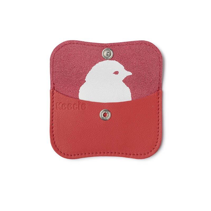 Keecie Geldbeutel aus Leder Mini Me Wallet coral bei Nauli and Stories