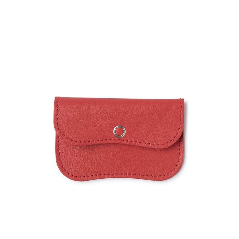 Keecie Geldbeutel aus Leder Mini Me Wallet coral bei Nauli and Stories