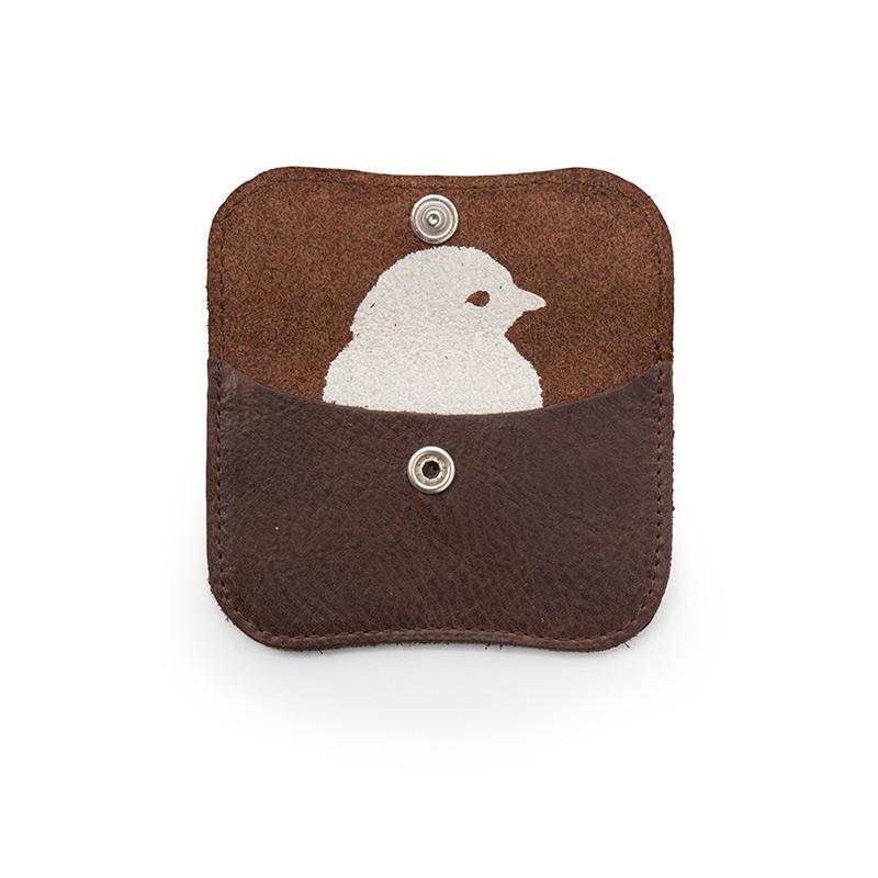 Keecie Geldbeutel aus Leder Mini Me Wallet dunkelbraun "used Look" bei Nauli and Stories