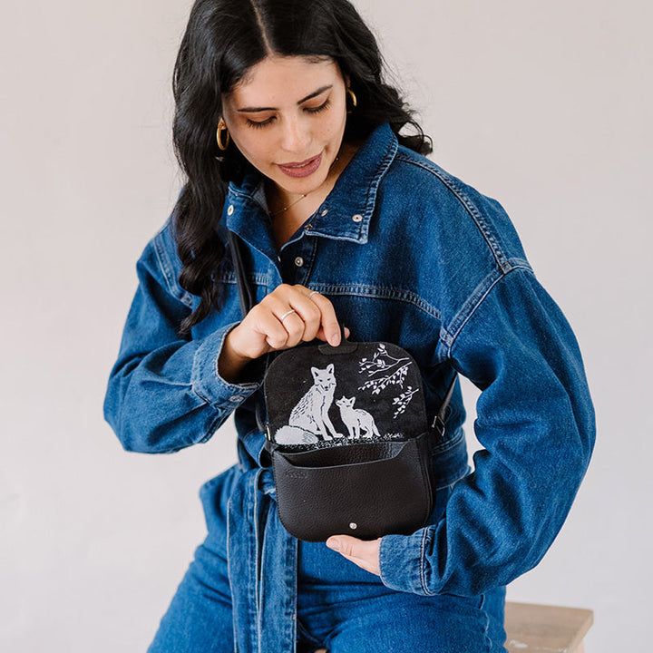 Keecie Handtasche Little Fox - kleine Handtasche - Schwarz bei Nauli and Stories