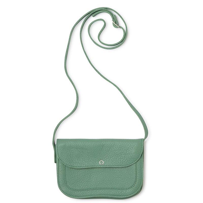 Keecie Handtasche Cat Chase kleine Ledertasche grün bei Nauli and Stories