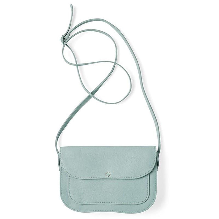 Keecie Handtasche Cat Chase kleine Ledertasche hellblau mint bei Nauli and Stories
