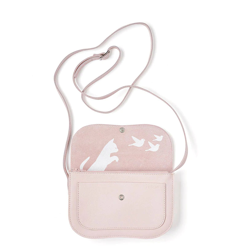 Keecie Handtasche Cat Chase kleine Ledertasche puderrosa bei Nauli and Stories