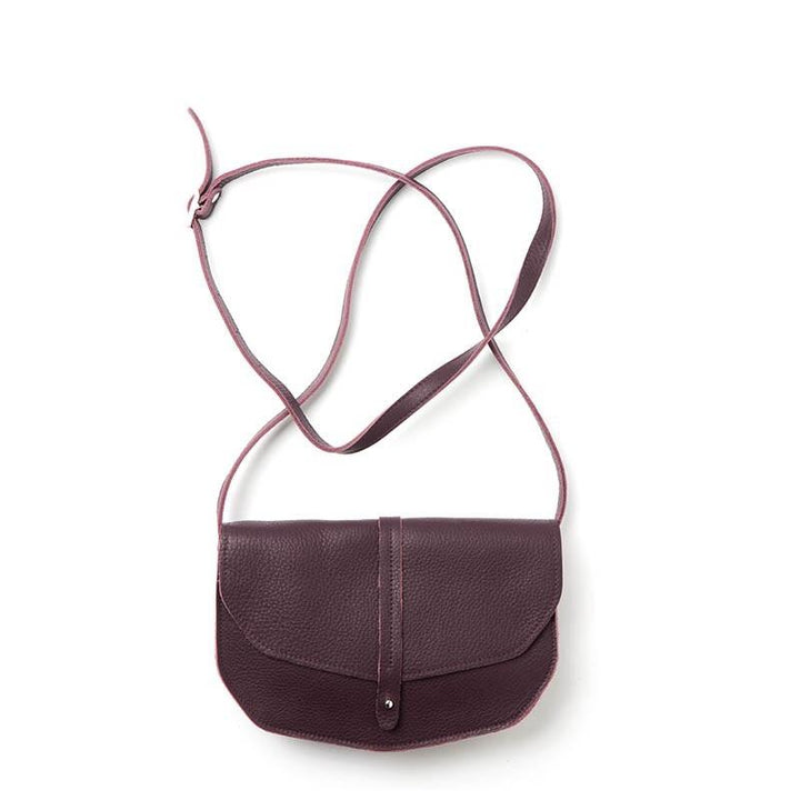Keecie Handtasche Move Mountains Bag kleine Ledertasche Aubergine bei Nauli and Stories