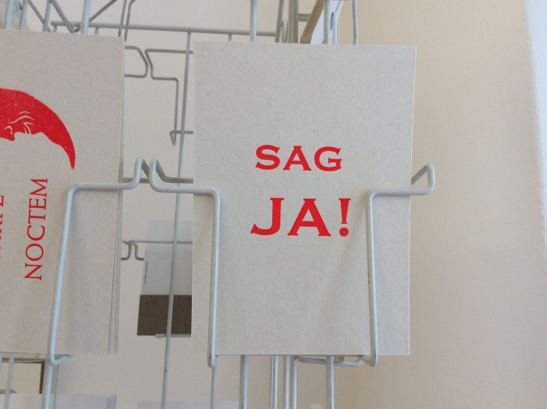 Letternpresse Grußkarte Sag ja! Letterpress Grußkarte bei Nauli and Stories
