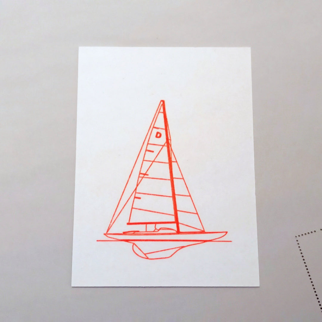 Letternpresse Sommergrüße Postkarte Drachenboot - Letterpress bei Nauli and Stories
