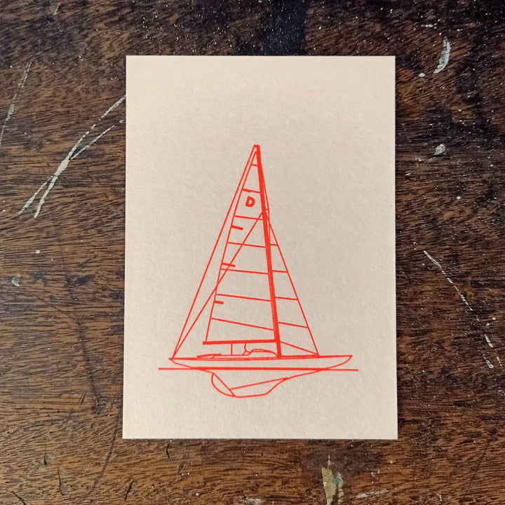 Letternpresse Sommergrüße Postkarte Drachenboot - Letterpress bei Nauli and Stories