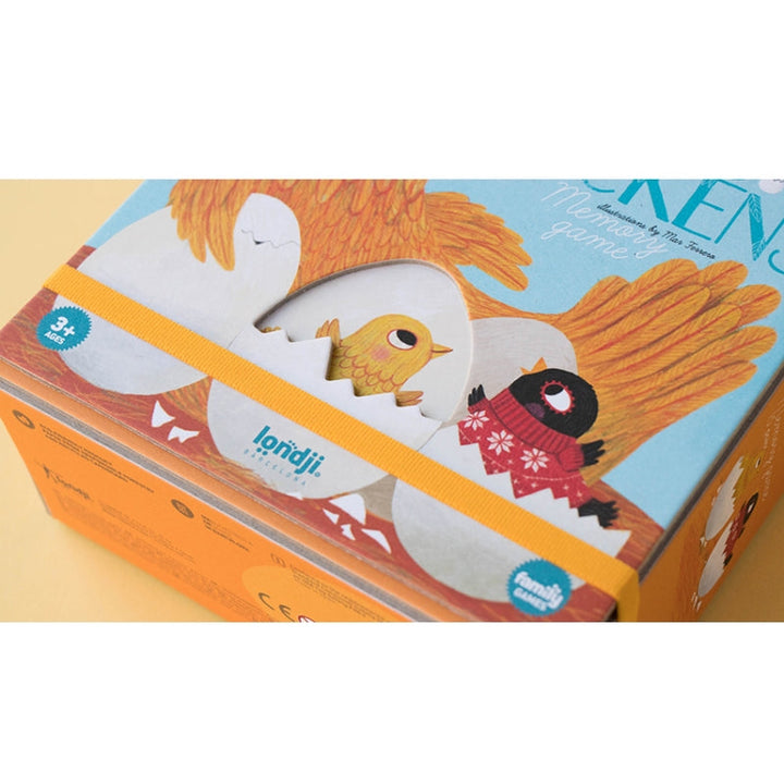Londji Spiel Memo Spiel - Hühner - CHICKS AND CHICKENS bei Nauli and Stories