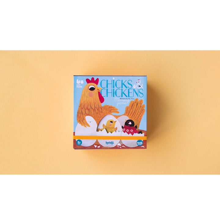 Londji Brettspiele Memo Spiel - Hühner - CHICKS AND CHICKENS