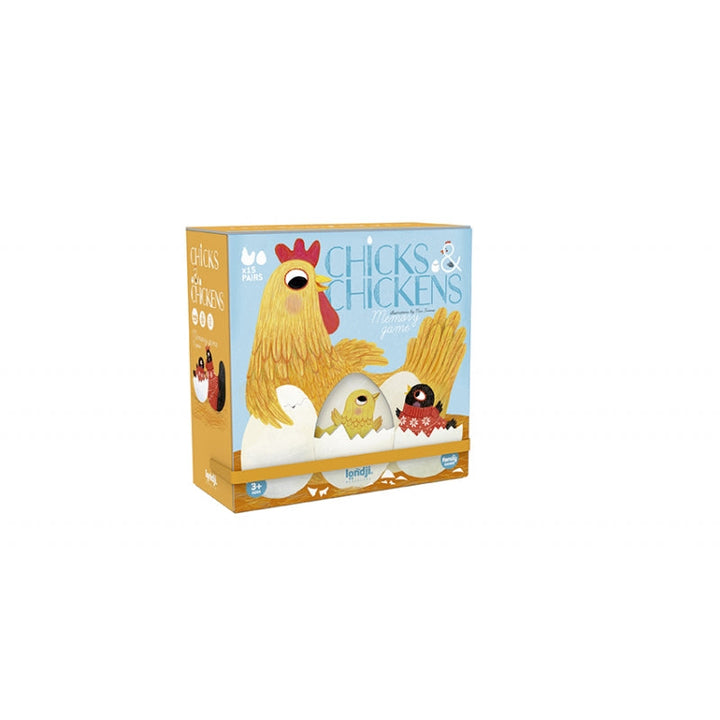 Londji Spiel Memo Spiel - Hühner - CHICKS AND CHICKENS bei Nauli and Stories