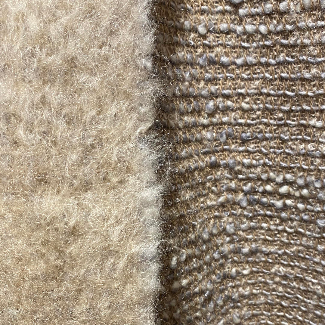 Mantas Ezcaray Schal Schal aus Mohair und Wolle - beige, grau, silber bei Nauli and Stories