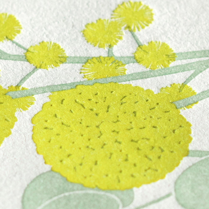 Midori Briefpapier Briefpapier gelbe Blumen - Letterpress bei Nauli and Stories
