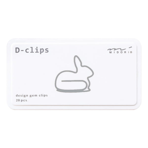 Midori Büroklammer D-Clips - Büroklammern Hase bei Nauli and Stories