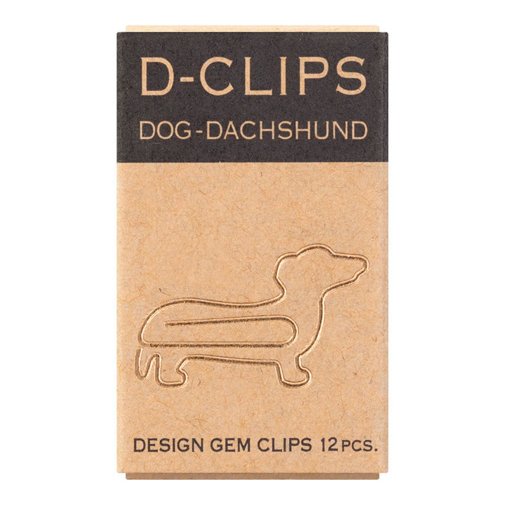 Midori Büroklammer D-Clips Mini Dog - Dachshund Dackel Büroklammern