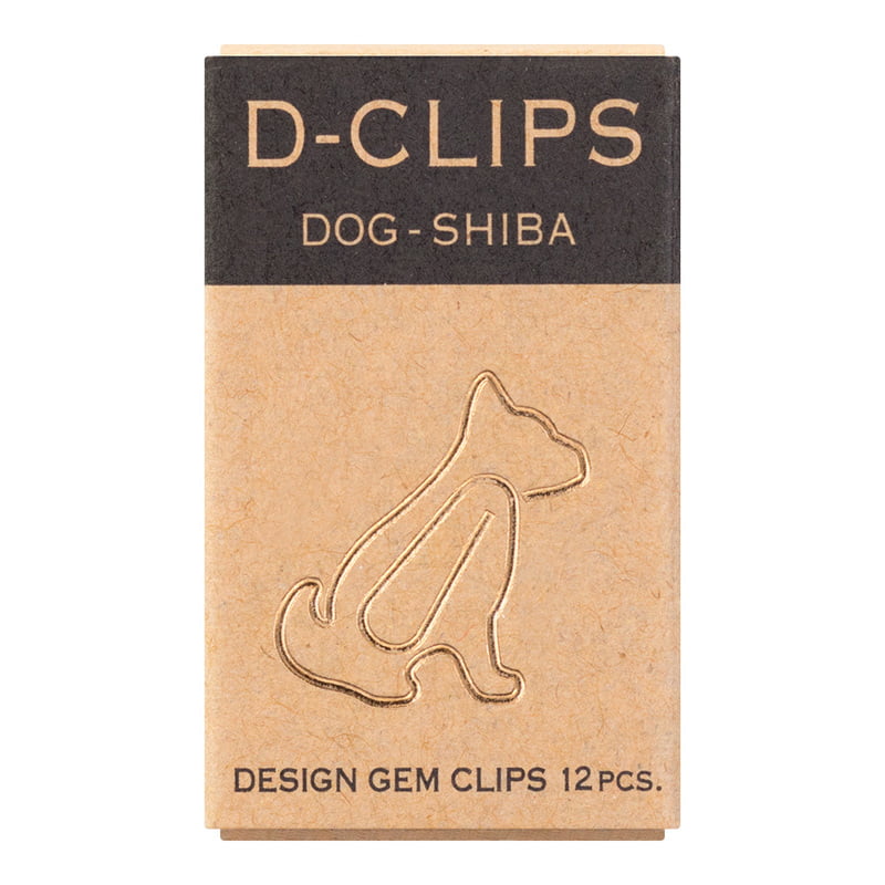 Midori Büroklammer D-Clips Mini Dog - Shiba - Büroklammern bei Nauli and Stories