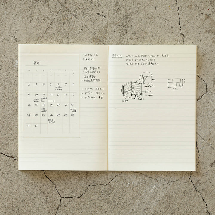 Midori undatierte Kalender Free MD Diary Sticker bei Nauli and Stories