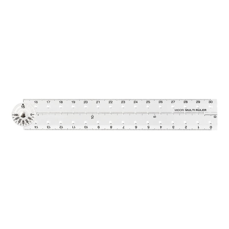 Midori Lineal Midori 30 cm Multi Ruler  | Klapplineal bei Nauli and Stories