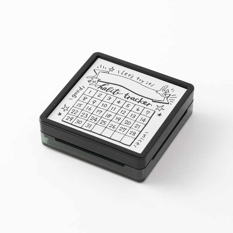 Midori Stempel Paintable Stamp pre-inked Habit Tracker