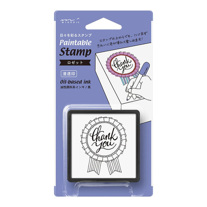 Midori Pre-Inked Stempel Paintable Stamp Pre-inked - Thank You bei Nauli and Stories