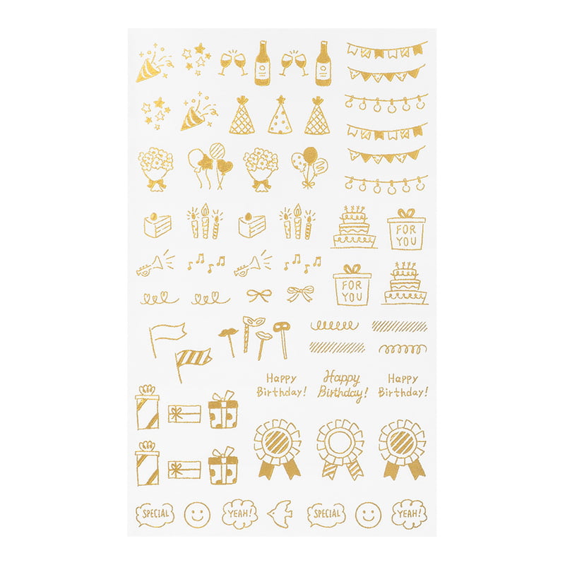 Midori Sticker Transfer Sticker Foil Celebratory patterns / Fest feiern