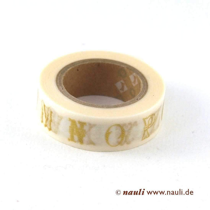 MT Washi Tape Masking Tape mit goldenem Alphabet bei Nauli and Stories