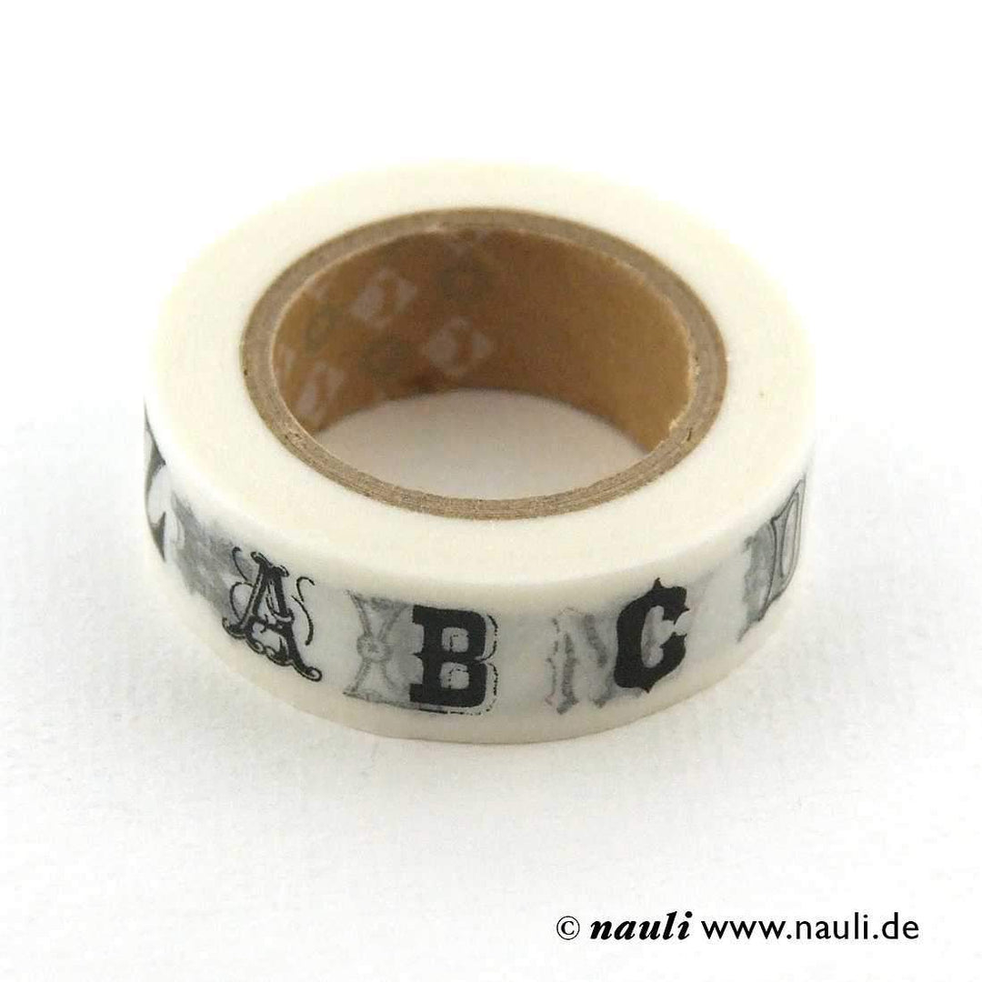MT Washi Tape Masking Tape mit schwarzem Alphabet bei Nauli and Stories
