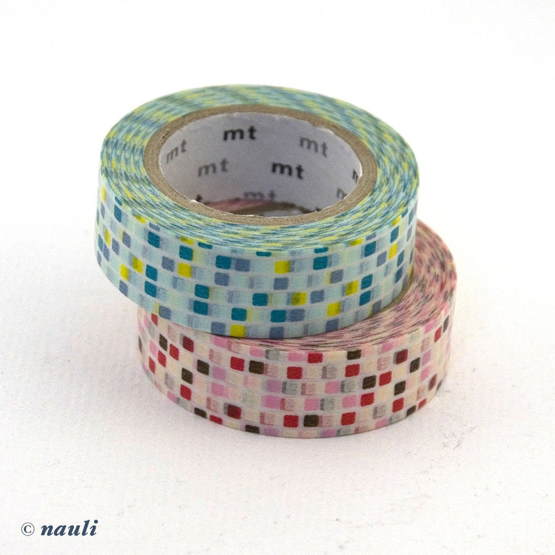 MT Washi Tape Washi Masking Tape Fliesenmuster rosa hellblau bei Nauli and Stories