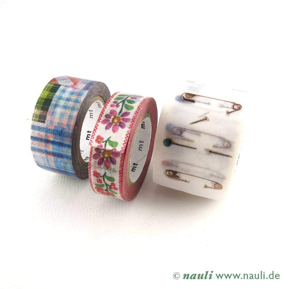 MT Washi Tape Washi Masking Tape Patchwork - Stickerei - Nadeln bei Nauli and Stories