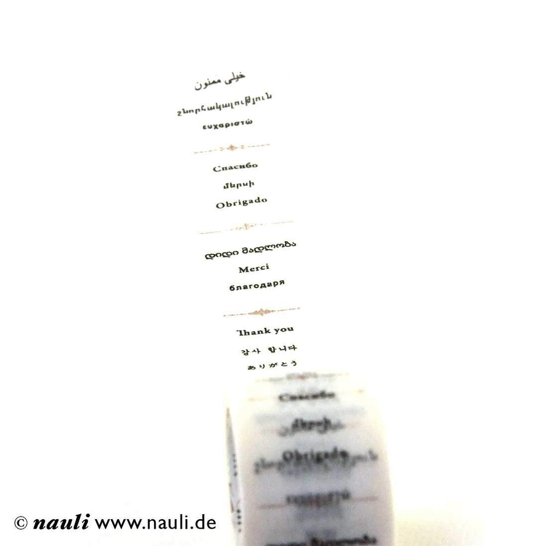 MT Washi Tape Washi Tape / Masking Tape - Thank you in the world - Danke bei Nauli and Stories