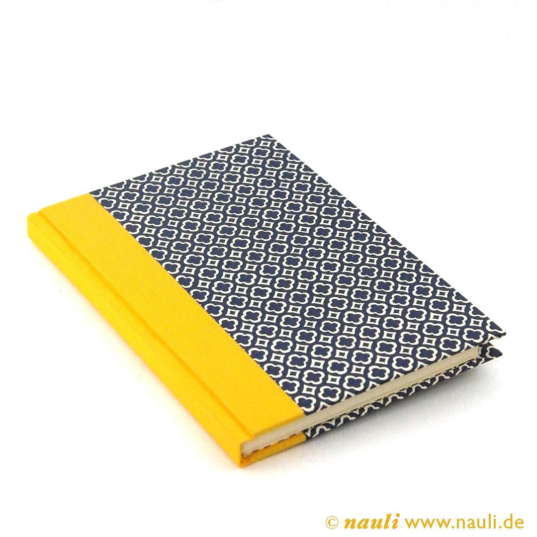 Nauli Adressbuch Adressbuch DIN A6 blau gelb quatrefoil bei Nauli and Stories