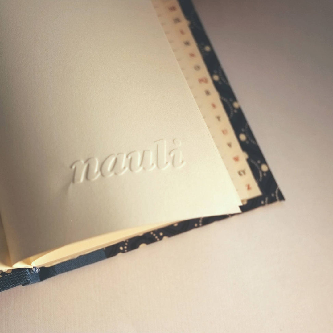 Nauli Adressbuch Adressbuch DIN A6 braune Blumenranken bei Nauli and Stories