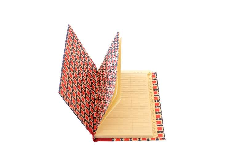 Nauli Adressbuch Adressbuch DIN A6 Happy Square blau rot bei Nauli and Stories