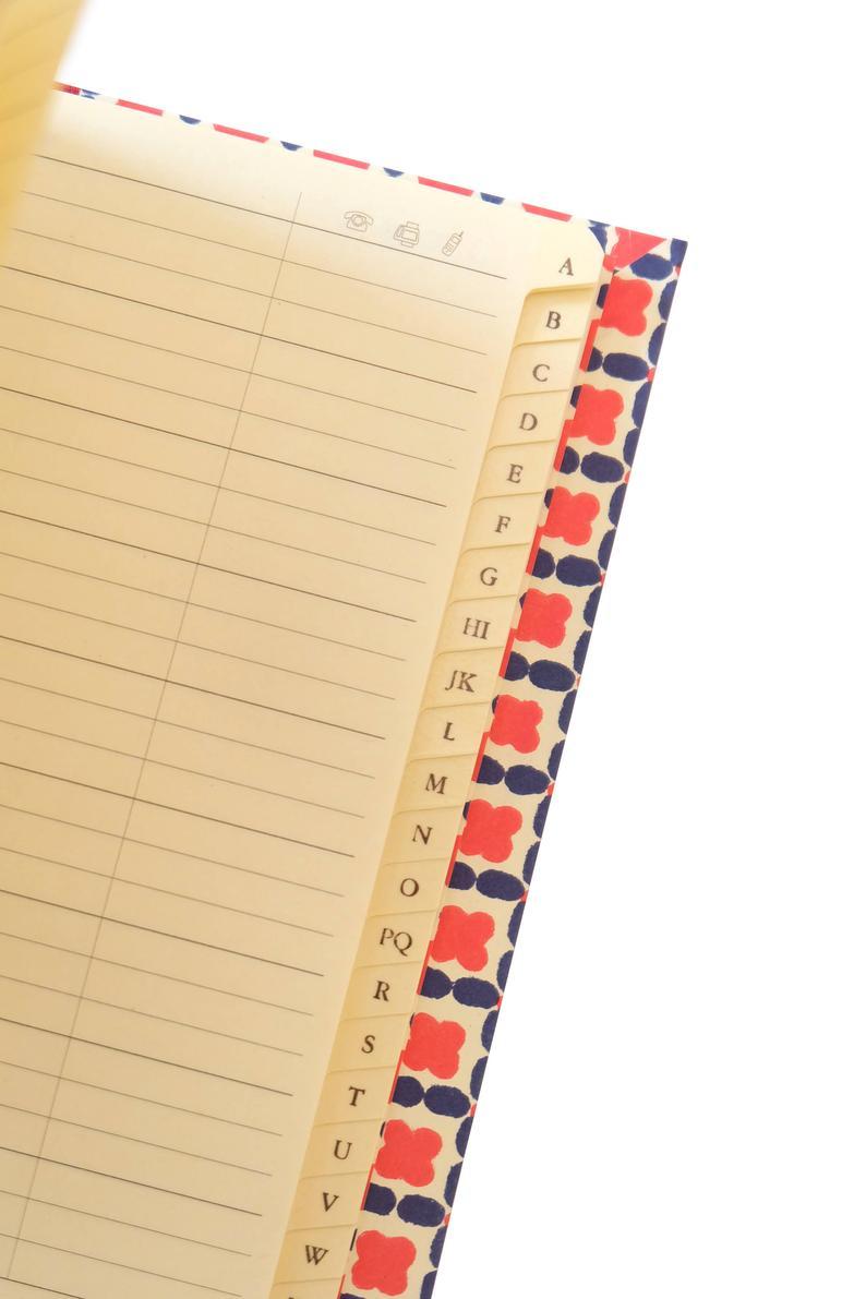 Nauli Adressbuch Adressbuch DIN A6 Happy Square blau rot bei Nauli and Stories