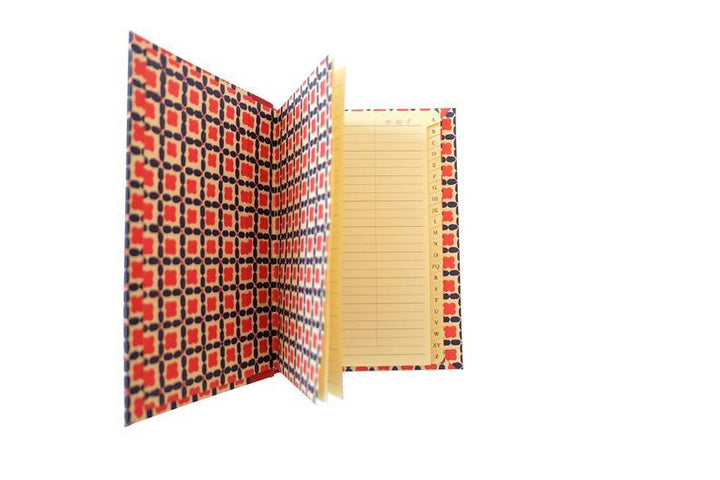 Nauli Adressbuch Adressbuch DIN A6 Happy Square blau rot bei Nauli and Stories
