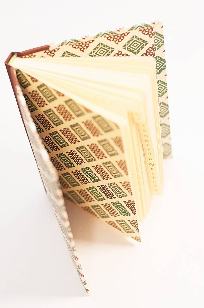 Nauli Adressbuch Adressbuch DIN A6 Karo braun grün bei Nauli and Stories