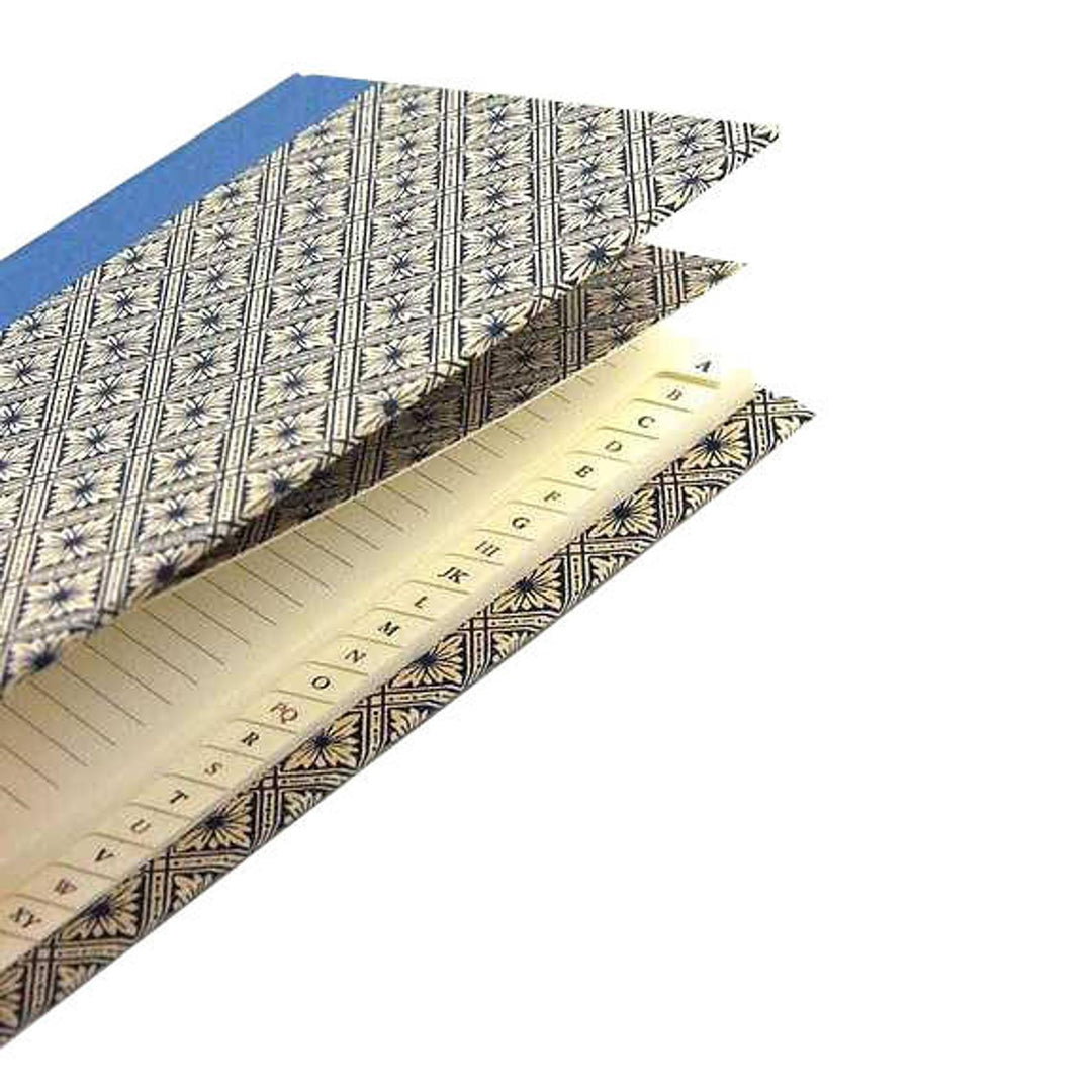 Nauli Adressbuch Adressbuch DIN A6 kleine Java Blumen blau bei Nauli and Stories