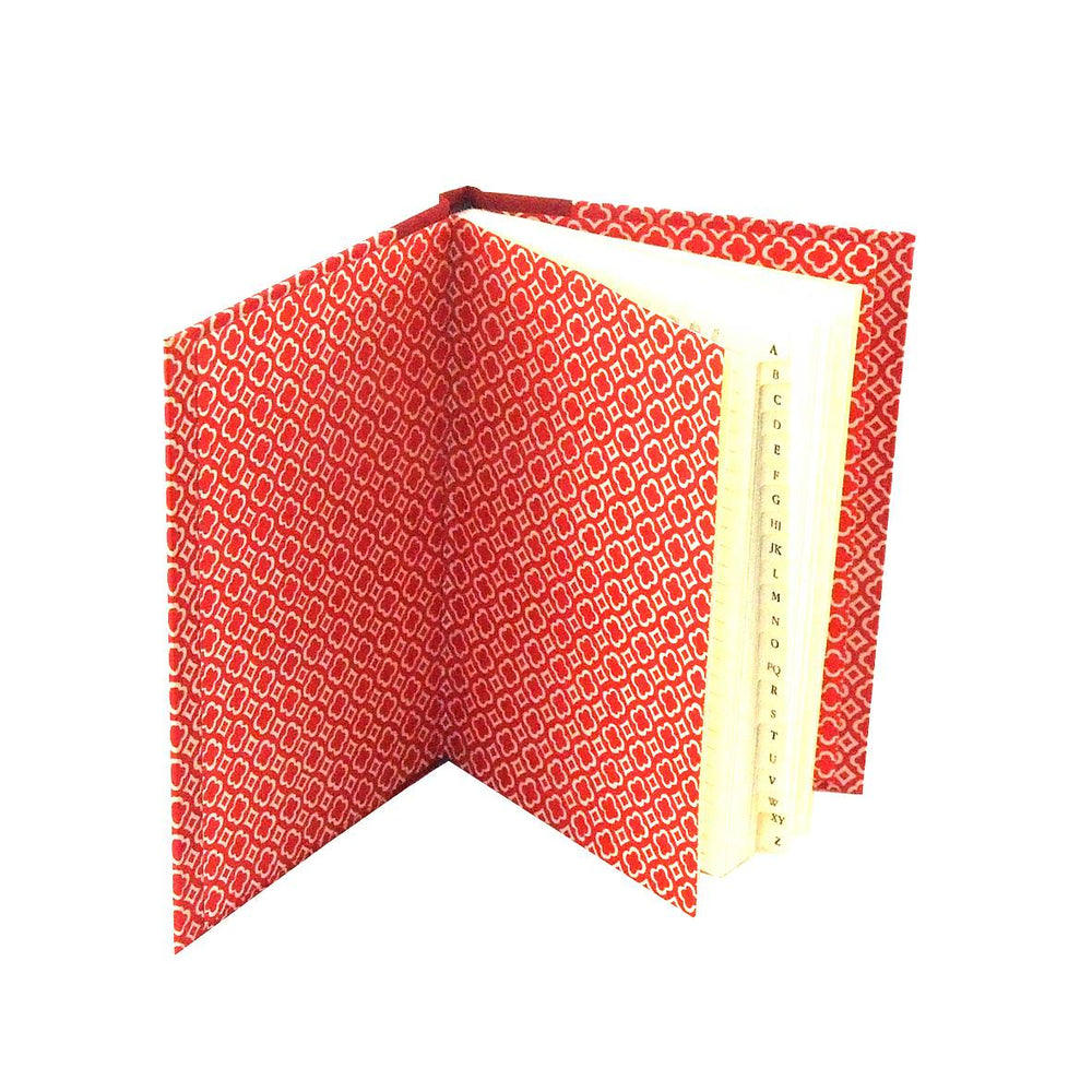 Nauli Adressbuch Adressbuch DIN A6 rot quatrefoil bei Nauli and Stories