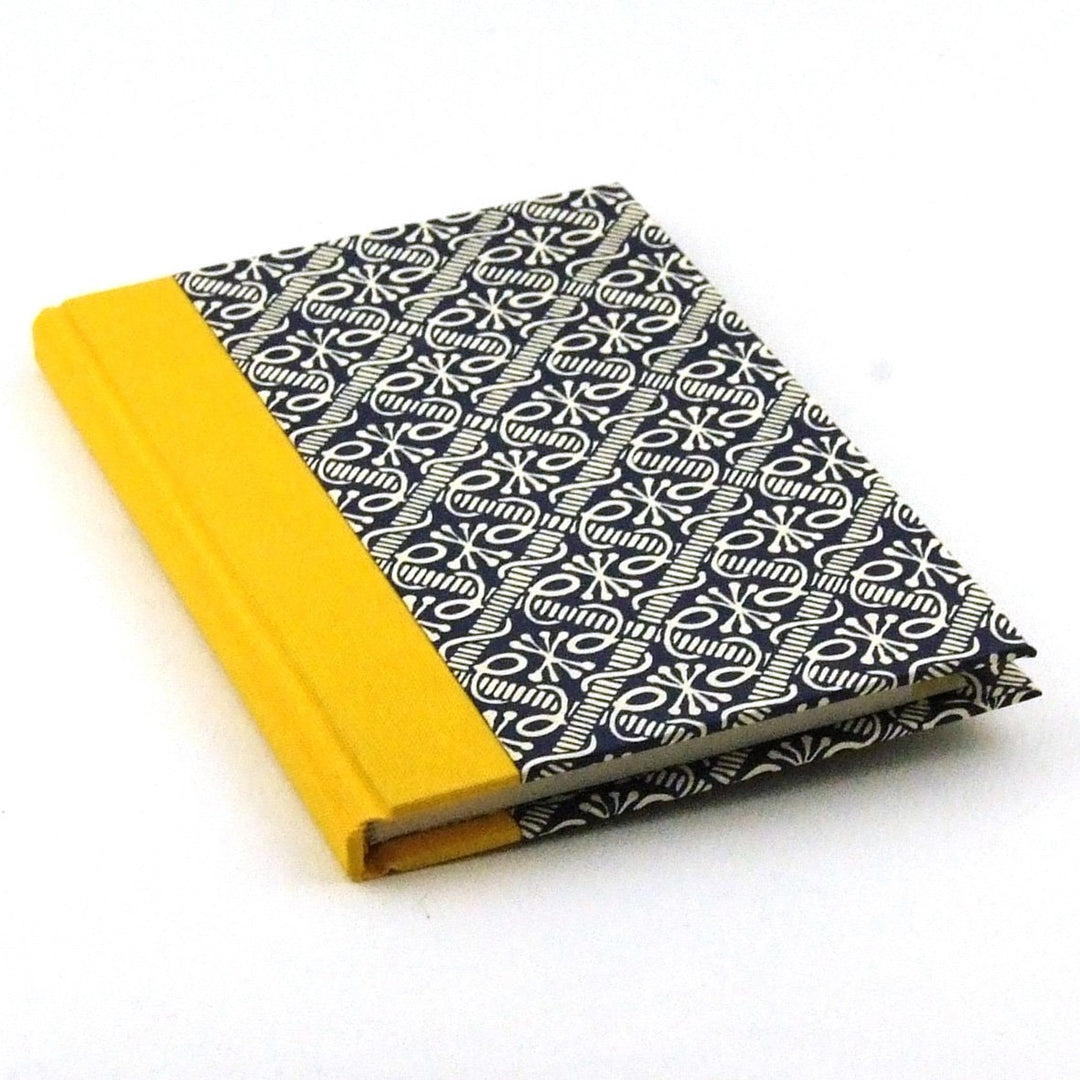 Nauli Adressbuch Adressbuch DIN A6 Wachsbatik blau gelb bei Nauli and Stories
