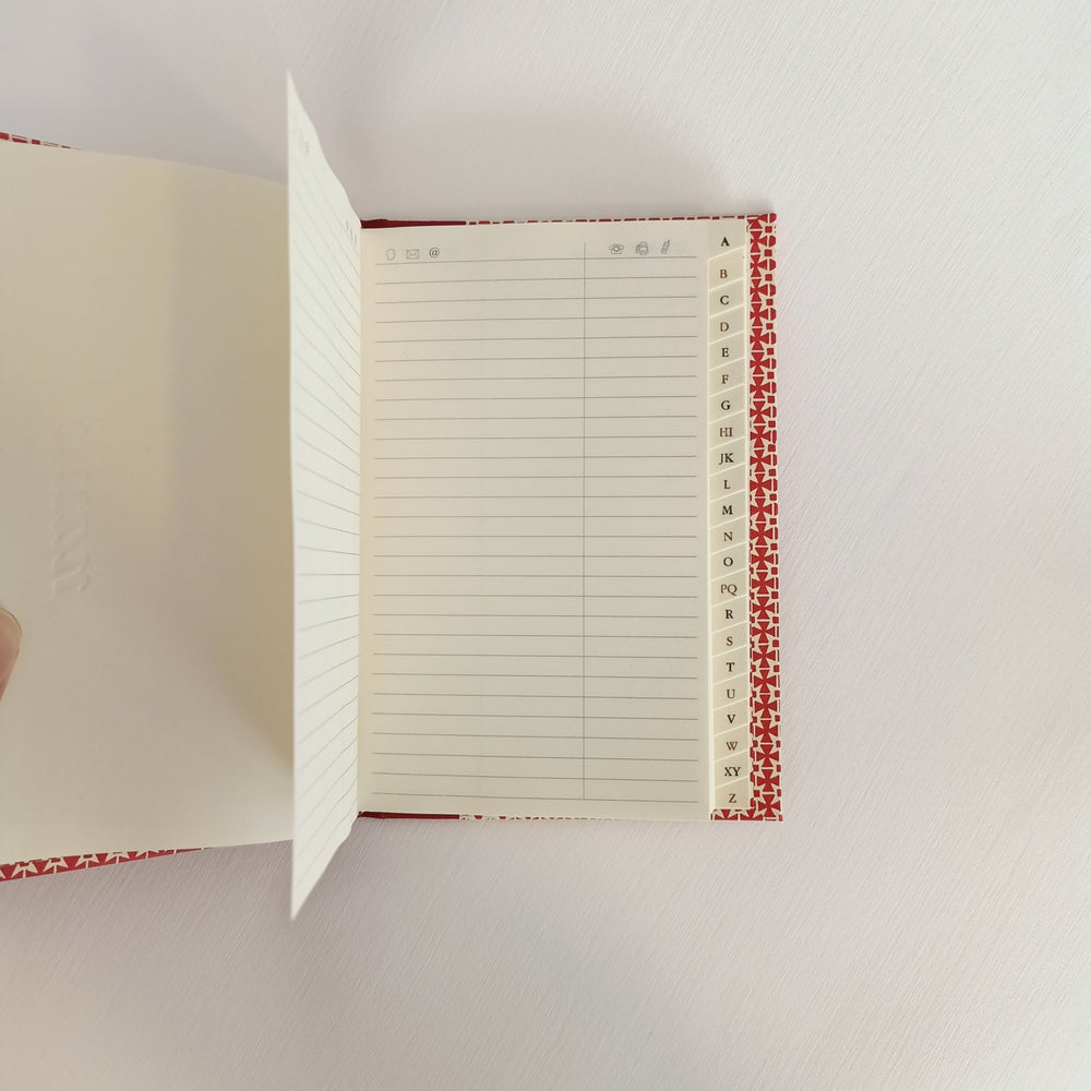 Nauli Adressbuch Adressbuch DIN A6 Zackenstern rot bei Nauli and Stories