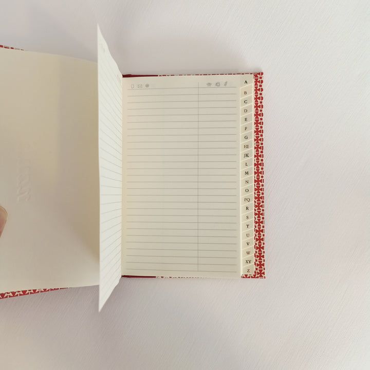 Nauli Adressbuch Adressbuch DIN A6 Zackenstern rot bei Nauli and Stories