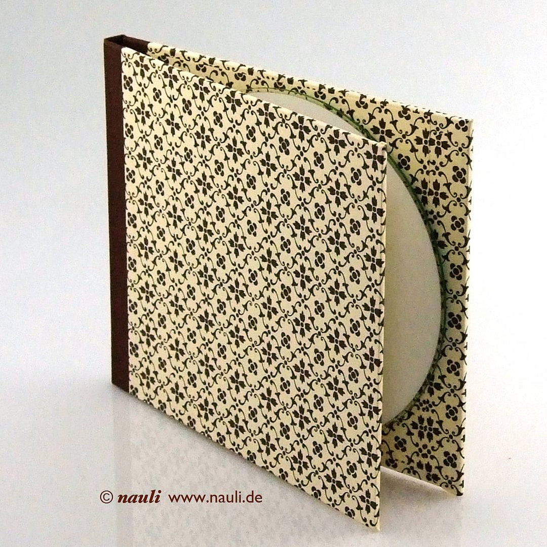 Nauli CD / DVD Hülle für 1 CD CD / DVD Hülle graphische Sternblumen braun bei Nauli and Stories