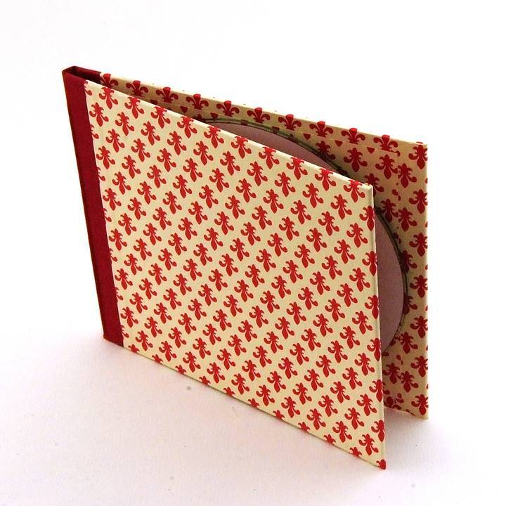 Nauli CD / DVD Hülle für 1 CD CD Hülle fleur de lys rot bei Nauli and Stories