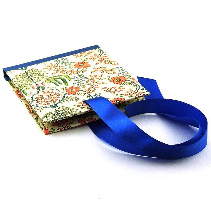 Nauli CD / DVD Hülle für 1 CD CD Hülle Jugendstil mit blauem Satinband bei Nauli and Stories