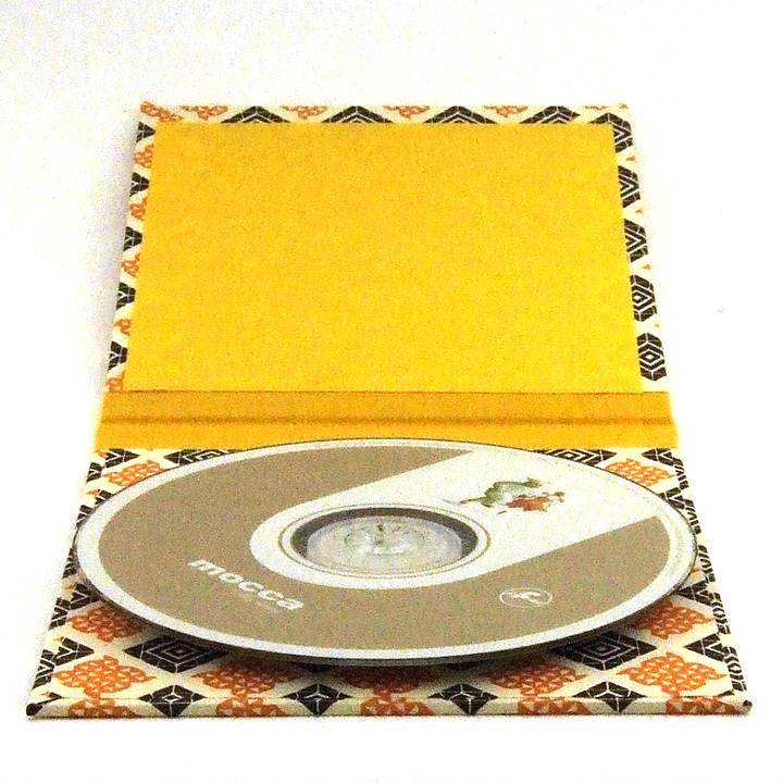 Nauli CD / DVD Hülle für 1 CD CD Hülle Karo braun gelb bei Nauli and Stories